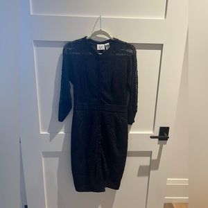 Black Lace dress with nude sewn in liner